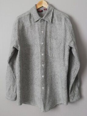 STONE Grey 100% Cotton Oversized Button Down Shirt Free Size